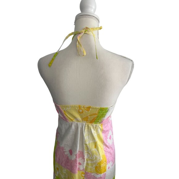 LILLY PULITZER Daphne Lace Patchwork Halter Dress Size 4 - Picture 4 of 9